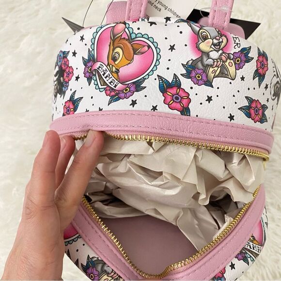 Loungefly Disney Bambi Tattoo Print Mini Backpack ? main image 9